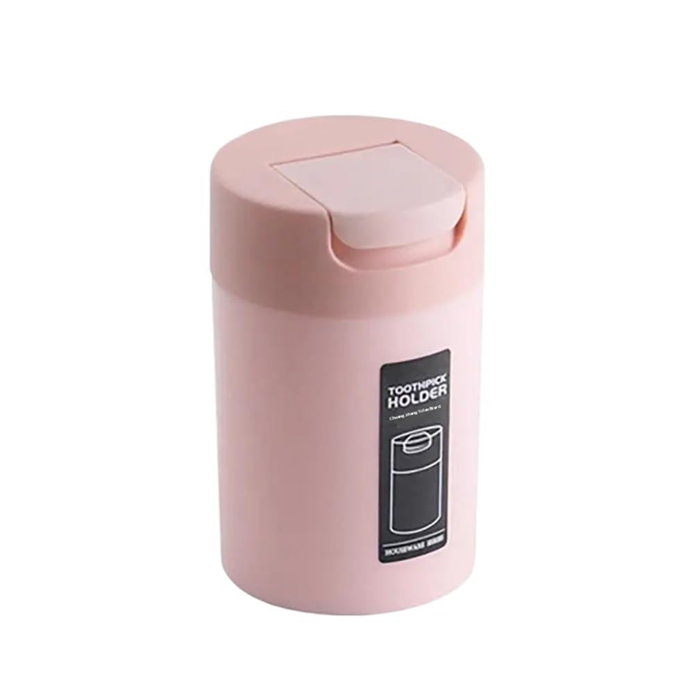 TIANSHENGQI Toothpick Holder Container Household Table Storage Box Portable Dispenser(Pink)