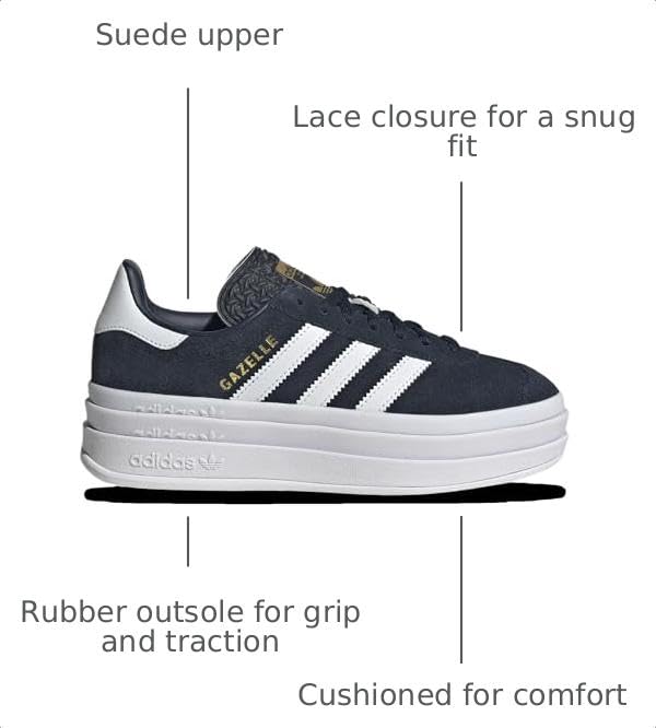 Image of adidas Unisex Adult Gazelle Bold J Shoes | Casual Shoes