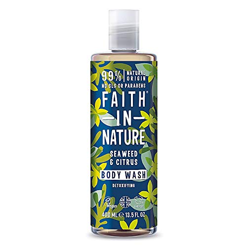 Faith in Nature Gel de Baño Natural de Algas Marinas y Cítricos, Detoxificante, Vegano y No...