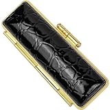 No.3 stamp shop 印鑑ケース 高級革印鑑ケース 朱肉付き 10.5mm 12.0mm 13.5mm 15.0mm 16.5mm 18.0mm用 男性 女性 ハンコ 祝い プレゼント 印鑑 就職祝い ギフト 入学祝 おしゃれ (呂, M)