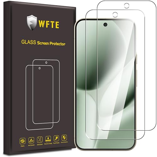 WFTE [2-Pack Protector de Pantalla para Google Pixel 10 Pro XL,9H Dureza,Huellas Dactilares Libre,Sin Burbujas,Cristal Templado Protector de Pantalla Pixel 10 Pro XL
