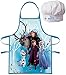 Delantal + sombrero de chef cocinero Disney Frozen II Frozen 2 disfraz para niño de 3 a 8 años, azul Anna Elsa Olaf Sven Kristoff