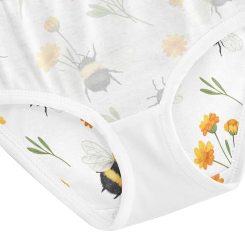 Toddler Girl Briefs, Bees Wings Cotton Girls Underwear, 2T–8 Years4