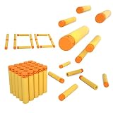 BOROLA 100Pcs Hollow Out Soft Foam Refill Waffle Darts Compatible for Nerf Elite Series Blasters(Yel