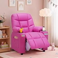 SNUGWAY Donut Larger Kids Reclining Chair Leather Recliner Sofa Push Back Children Ages 3-12