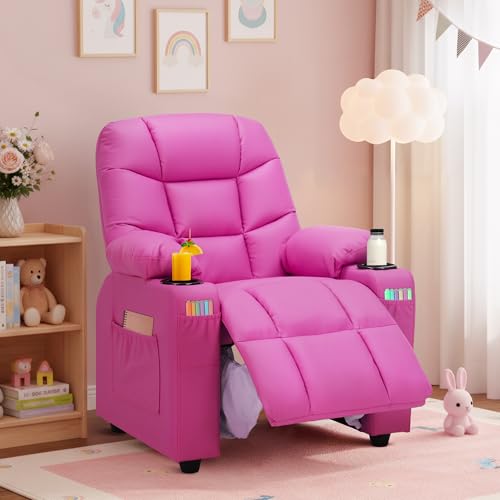 Donut Larger Kids Reclining Chair Leather Recliner Sofa Push Back