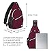 MOSISO Rope Sling Backpack (Up to 13 inch), Multipurpose Crossbody Chest One Shoulder Outdoor Travel Hiking Daypack, Wine Red