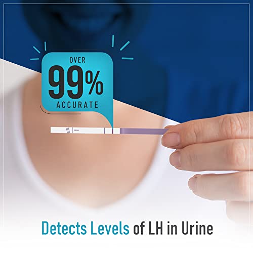 Aqu Rate Lh One Step Ovulation Test Strips, 25 Count - Rapid Result Ovulation Predictor Kit With 99% Accuracy - At Home Fertility Test Kit For Women Helps Monitor Optimal Ovulation Period #TOP4