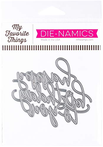 My FAVORITE THINGS NAMIC DIE Swirl Bday, Swirly Birthday Taille unique