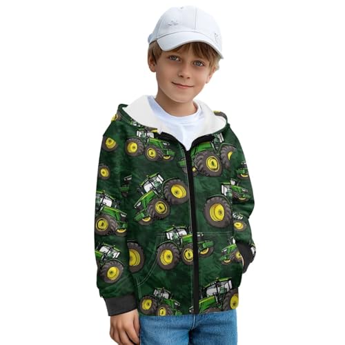 Kids Fluffy Fleece Hoodie Zip-Up Pullover Fuzzy Sweatshirt with Pockets for Fall Winter Sweatshirts for Girls Boys3