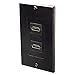 Pyle Home PHDMRB2 Dual HDMI Right Angle Jack Combination Audio Video Wall Plate (Black)