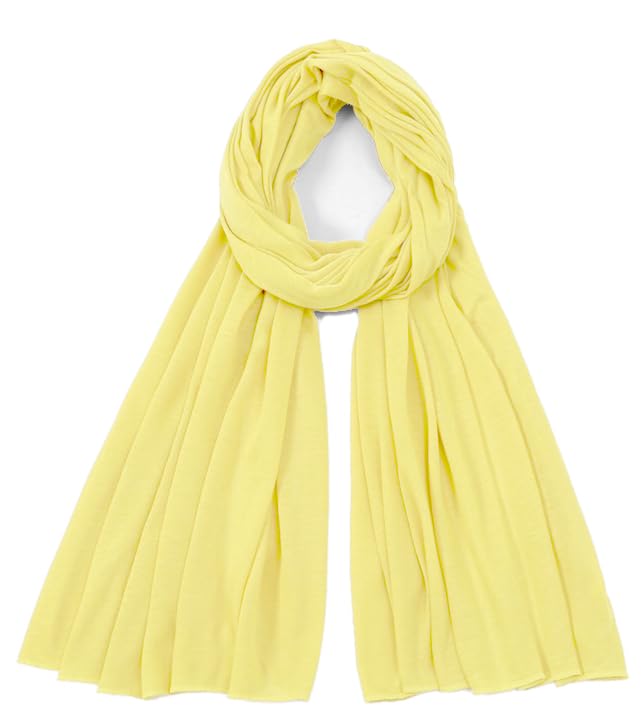 Van Der Rich ® - Bufanda Liso Suave Estola 68cm*170cm - Mujer (Amarillo claro50)