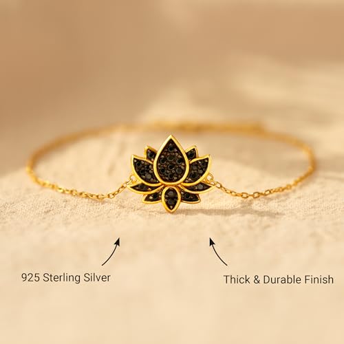 STORYJEWELLERY Retirement Gift for Woman, Teacher Retirement Gifts for Women, 925 Sterling Silver Lotus Bracelet, 2025 Retired Gifts for Teacher Nurse and Coworker3