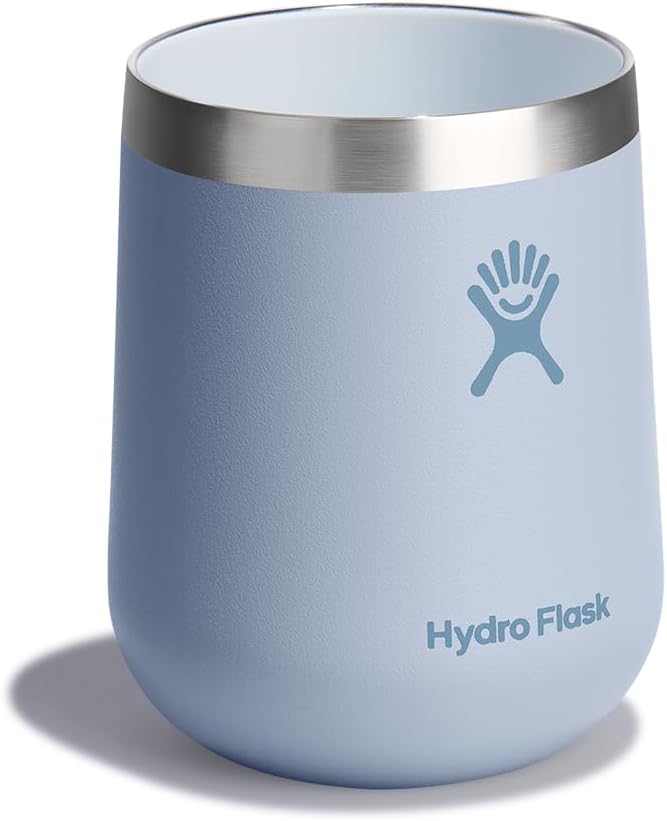 Hydro Flask 10 Oz Wine Glass - Ceramic Stemless Wine Tumbler - Unbreakable with Lid in Surf Blue - Image 2