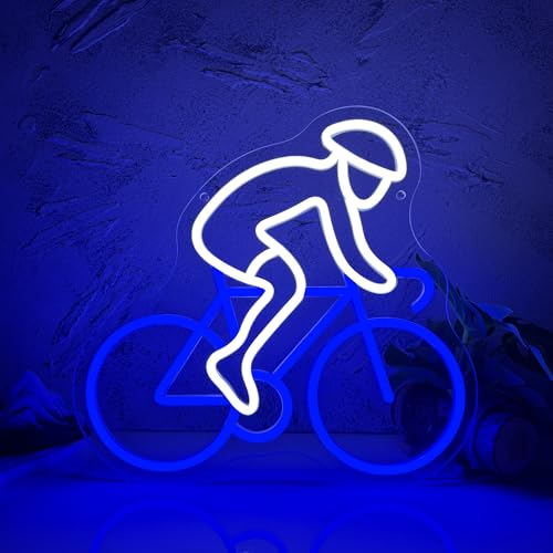 Image of Allball Bike Neon Sign, Cycling Neon Light USB Powered Bicycle LED Sign, for Garage Decor Man Cave Road Bike Athlete Indoor Cycling Bicycle Shop Workout Room Sign Birthday Gifts(12.9 * 12.2 In)