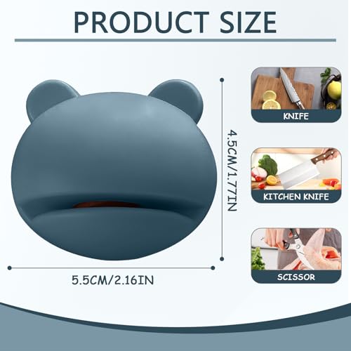 Image of 1PCS Compact Knife Sharpener for Kitchen Use, Small Sharpening Tool with Non Slip Base for Household Cooking and Food Preparation(Blue,B,F)