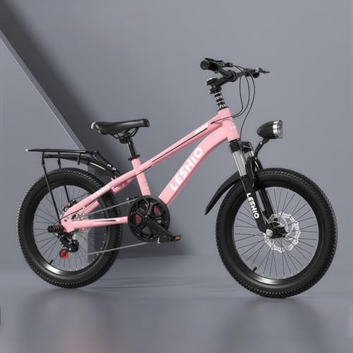 【Banefu】新登場 子ども自転車 変速 子供用マウンテンバイク18/20/ 22インチ、 LEDヘッドライト付き ディスクブレーキ 高炭素鋼 安全耐久性 可愛い 高さ調節可能 組み立て簡単6 〜 15歳 低学年 女の子 男の子 小学生 人気 誕生日 プ