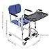 Hydraulic Patient Lift Transfer Chair for Home, 330.7 Lbs Transfer Nursing Chair Lifter Wheelchair Patient Lift for Car, Aid for Elderly 180° Split Seat Cushion Bathroom Bedside Commode (Blue)