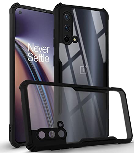 Image of Jkobi Back Cover Case for OnePlus Nord CE 5G (Crystal Glass Back | Shockproof Bumpers | Professional Black)