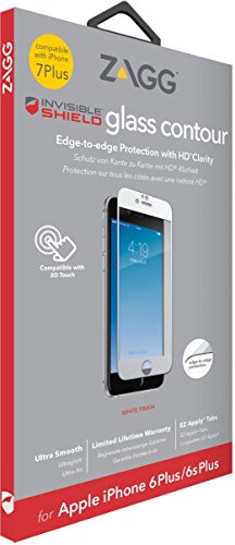 invisibleSHIELD Glass Contour - Protector de Pantalla para Apple iPhone 8 Plus / 7 Plus, Transparente