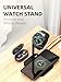 Universal 2 in 1 Wireless Charger Dock with Adjustable Smartwatch Stand, Compatible with Samsung Galaxy, Google Pixel, Huawei, Garmin, AMAZTIM, Fossil, Fitbit, Amazfit, xiaomi, Suunto (02SW-B)