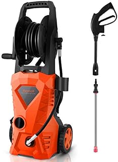 Suyncll Pressure Washer 3000PSI Electric Power Washer with Hose Reel and Brush,High Pressure