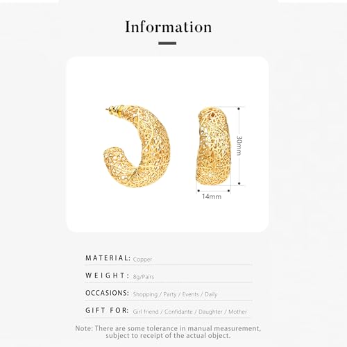 VAROLE Hypoallergenic 18K Gold Twisted Earrings for Women - Lightweight, Durable, and Stylish Jewelry Gift Set - Image 7