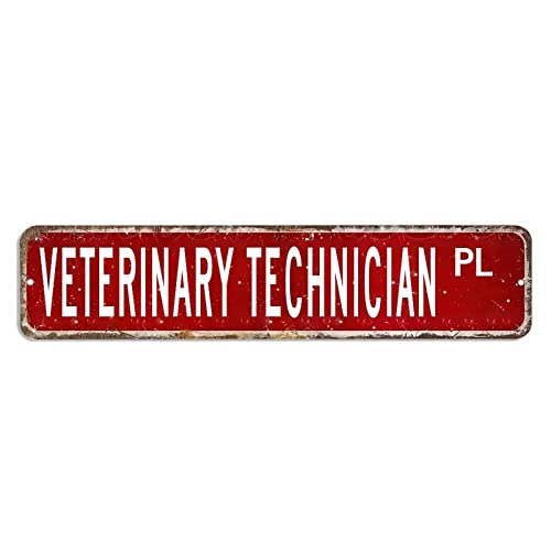 Veterinary Technician Wall Art Signs Gift For Veterinary Technician French Vintage Metal Sign Profession Aluminum Sign Workshop Metal Sign Decorative Door Garden Sign Street Plaque Housewarming Gift #TOP20