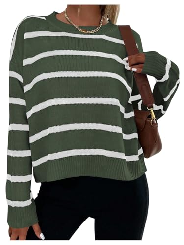 GORGLITTER Women's Striped Sweater