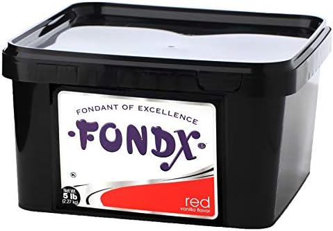 FONDX Fondant, Vanilla Flavor, Red, 5 lb