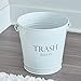 iDesign Metal Pail Trash Can for Bathroom, Bedroom, Home Office, Dorm, 10.75