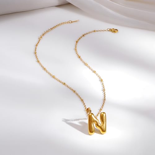 Image of Rubans Demi Fine Stainless Steel Alphabet Pendant CZ Gift for Women & Girls