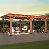 Backyard Discovery Beaumont 20x12 ft All Cedar Wood Pergola, Durable, Quality Supported Structure, Snow and Wind Supported, Rot Resistant, Backyard, Deck, Garden, Patio, Outdoor Entertaining