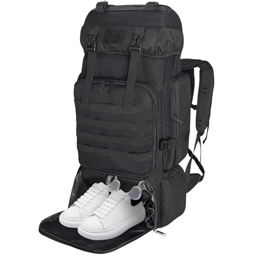 Ogetok 80L Hiking Backpack Camping Rucksack With Shoe Pocket, 80 liters Large Capacity Outdoor...