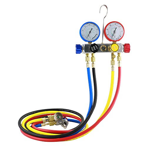 Wisepick AC マニホールド ゲージ セット R134A R410A R12 R22 ウェイ HVAC 診断ツール キット