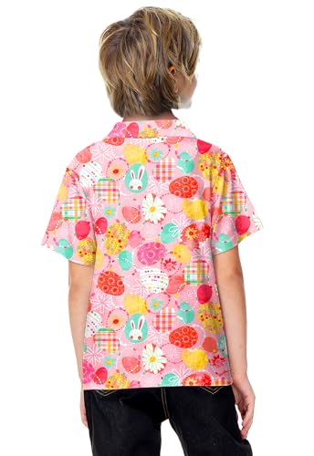 Image of AOBUTE Kids 4th of July Polo American Flag Short Sleeve Button Down Shirts Tops 3-14 Years