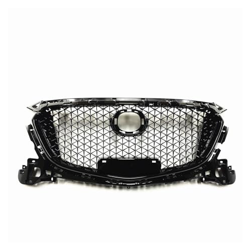 ラジエーターグリルミディアムネ ット 用 マツダ 3 アクセラ 2017-2022年式 フロントハニカムグリル バンパー吸気フード ラジエーターメッシュスタイル グリッド UWXYZABCD(Black)