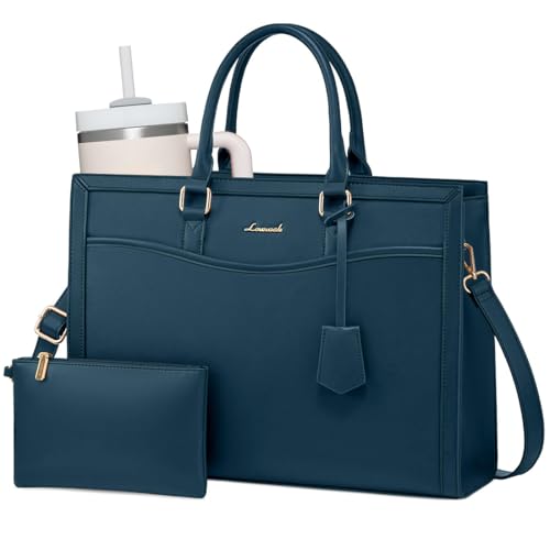 Image of LOVEVOOK Laptop Tote Bag for Women, Office Work Bag Briefcase fit for Laptop, Large Capacity Teacher Bag Handbag