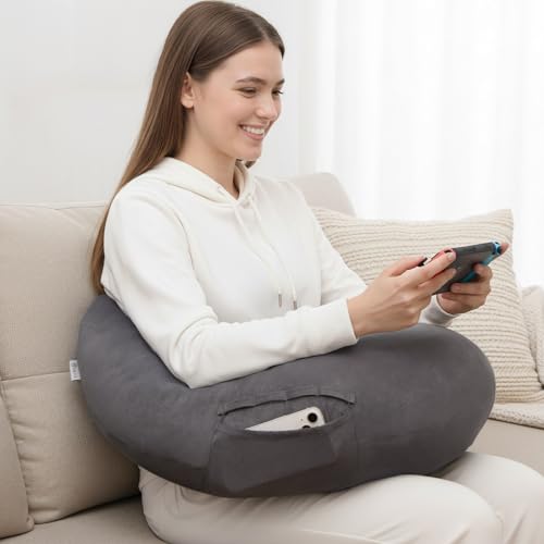 ENITYA Extra Large Ergonomic Reading Pillow with Arm & Elbow Support