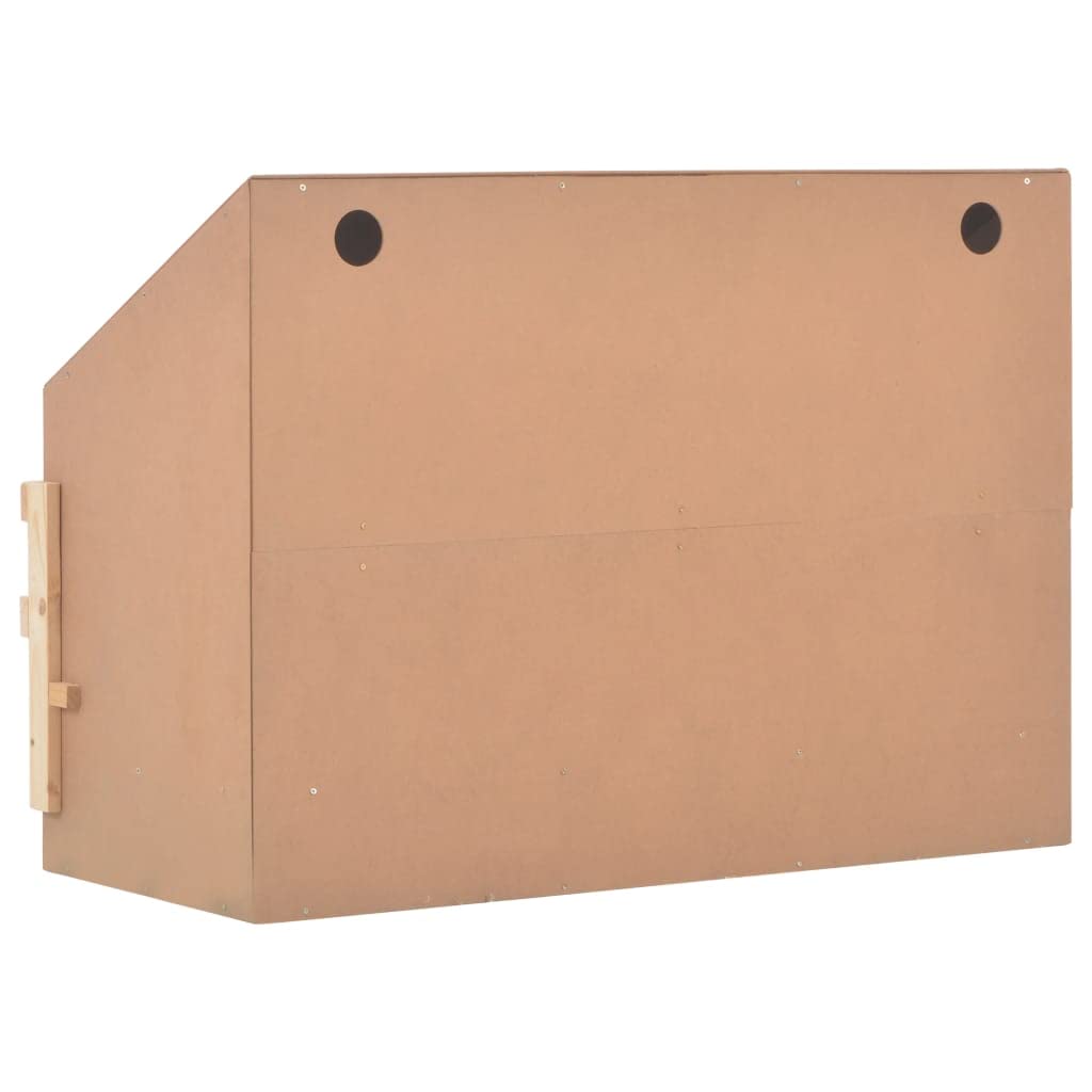 vidaXL Ponedero Gallinas 3 Departamentos Nido Gallina Ponedora 3 Huecos Gallinero Tejado Poner Huevos Cesta Extraíble Plegable Madera Pino 93x40x65 cm