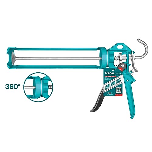 TOTAL, Silicone Gun, with Closed Applicator, Seals and Repairs Joints and Corners, Rotation Push Function - Image 3