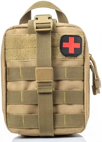 Tactical MOLLE Rip-Away First Aid Kit - Compact Medical Pouch for Survival, Outdoor, Hiking, Camping, EMS, and Emergency Response