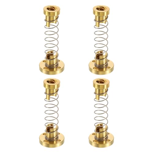 sourcing map 4 Pcs Tr8x8 T8 POM Anti Backlash Spring Loaded Nut, Elimination Gap Nut (Acme Thread, 2mm Pitch, 4 Start, 8
