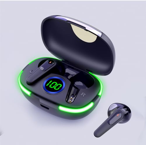 Image of Wireless Earbuds Bluetooth Headphones 50H Playback Touch Control Noise Cancellation LED Power Display Charging Case IPX7 Waterproof Earphones with Mic Headset Gym Work