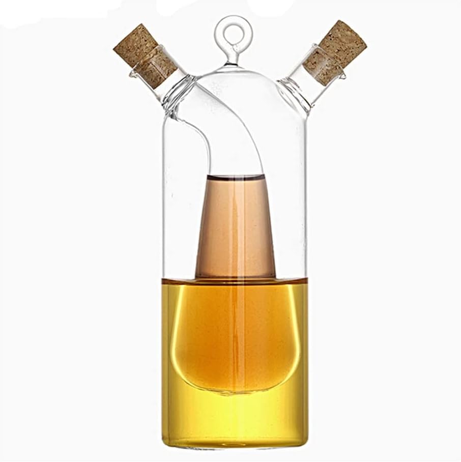 Kitchen Supplies Glass Oil Bottle Cruet and Vinegar Oiler Stopper Jar