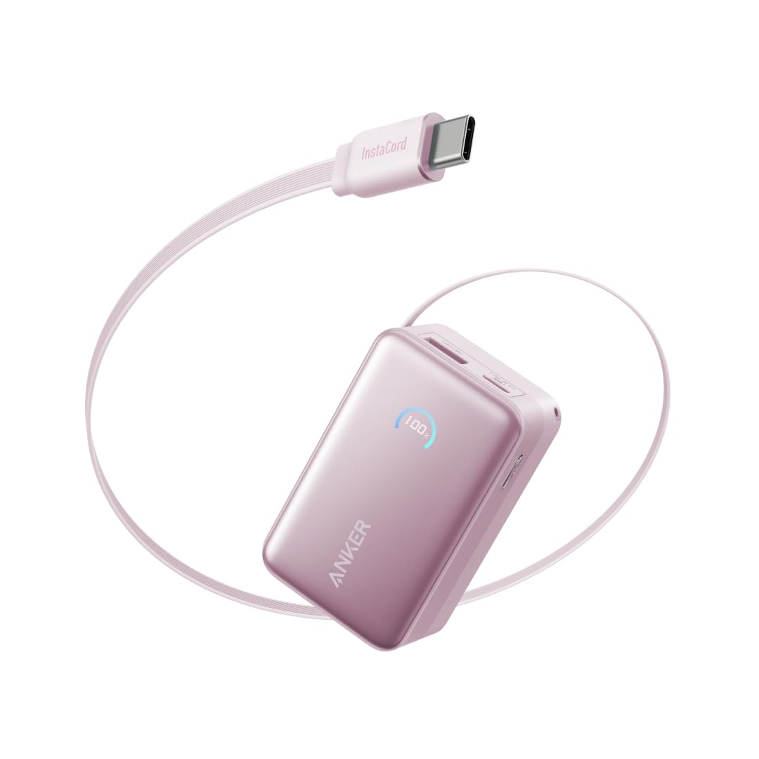 限定値下Anker PowerBank(10000mAh)USB-C ピンク新品 Amazon | Anker Nano Power Bank (10000mAh, 45W, 巻取り式 USB-C