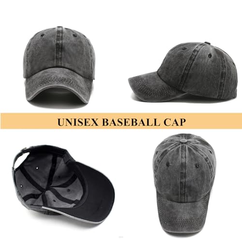 Image of Baseball Cap Unisex Vintage Washed Distressed Cap,Retro Adjustable Dad Hats,Baseball Hat for Men Women