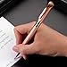 Penneed Rollerball Pen Liquid Ink Pens for Women Luxury Box Gel Pen Black Ink Fancy Pen Refillable for Executive, Office, Professional, Birthday Gift G5 (Rose Gold)