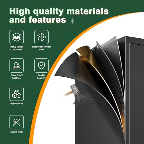 Image of Letaya 72 inch H Metal Storage Cabinet with 2 Doors and 4 Shelves,Tall Kitchen Pantry Cabinets,Utility Pantry Organizers for Cupboard /Dining /Bathroom /Home Office /Garage (Black, 72 inch H x 18 inch D x 33.5 inch W)