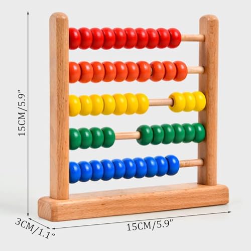ábaco escolar 1 pçs clássico ábaco suporte contando contas matemática de madeira colorido educaciona
